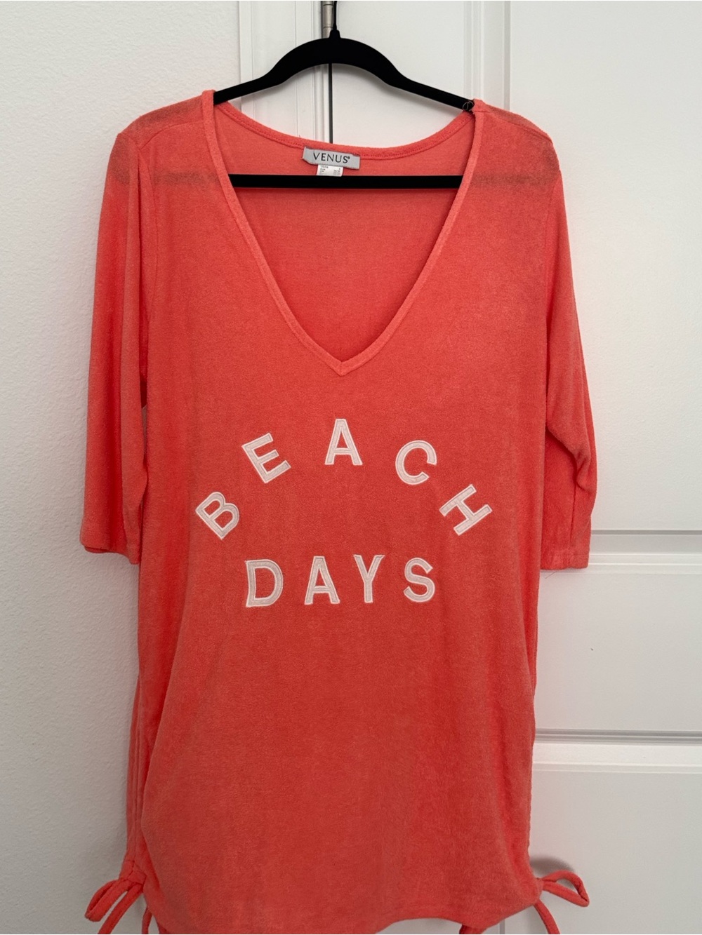 VENUS Coral V-Neck 'Beach Days' Women's Swim Coverup